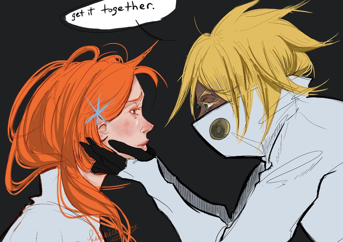 heinrichmaay's tweet image. Sometimes all you need is reassurement #BLEACH #orihime #tiaharribel