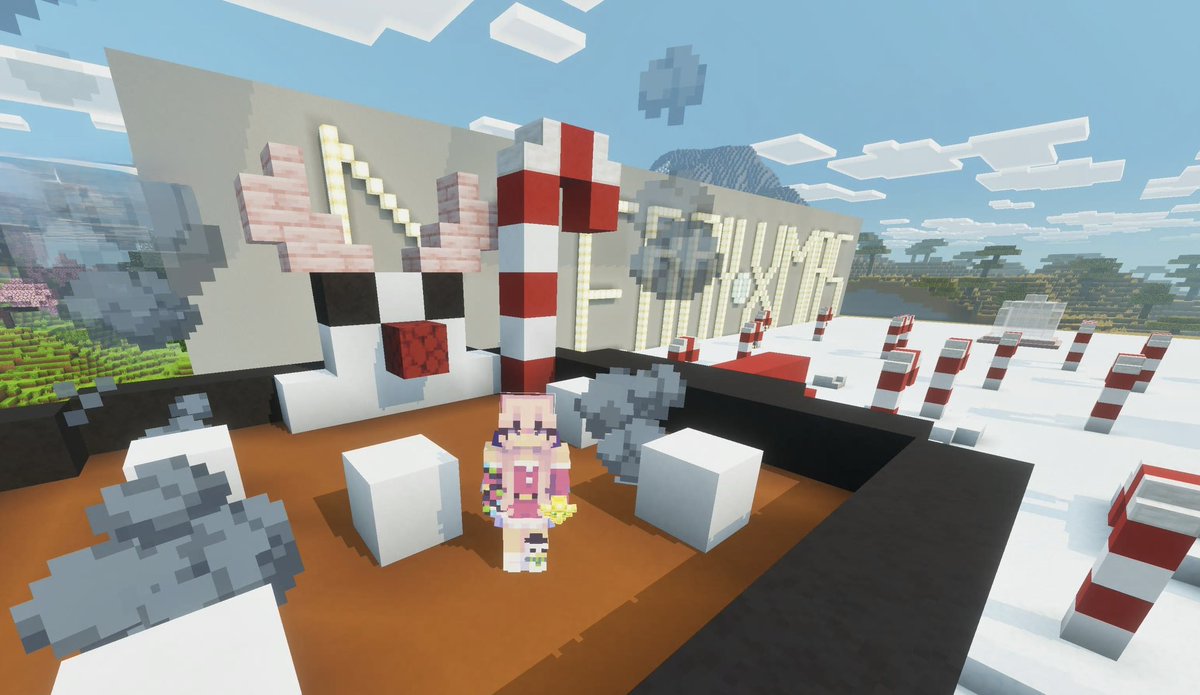 prinxcessrae's tweet image. Happy Christmas everyone! ✨🎄🎅🏻 hope you all have an amazing day with family and friends! 

also please enjoy my decorating on minecraft with special help from Newt who did the candy canes and snow! 

❄️ @dgstrikes @ChuckyyFPS @smackzyns @MiniBuzzed @luvPenguinz