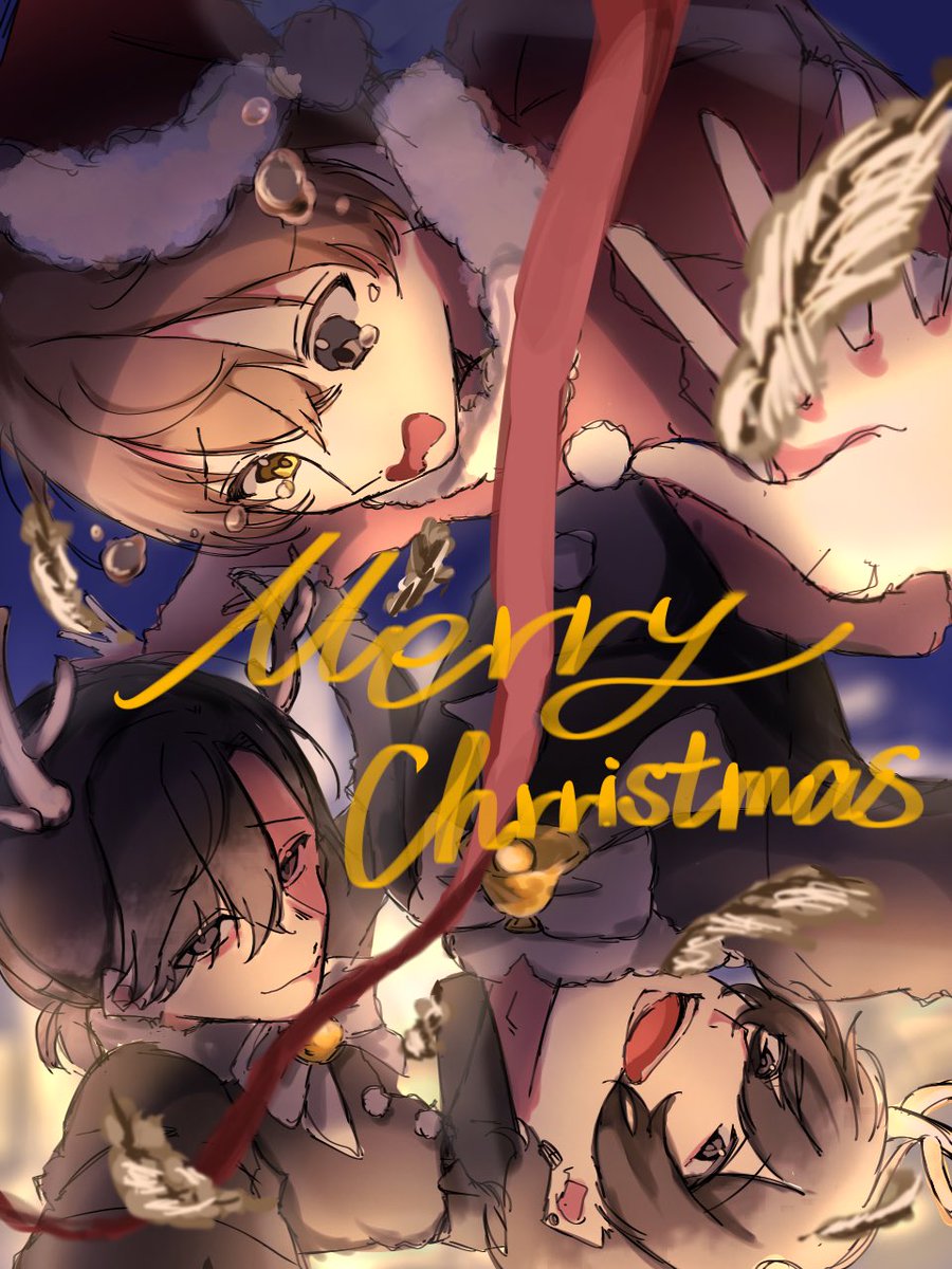 🦉𝑴𝒆𝒓𝒓𝒚 𝑪𝒉𝒓𝒊𝒔𝒕𝒎𝒂𝒔 急ぎで描いたから雑です🙇 #ハンド