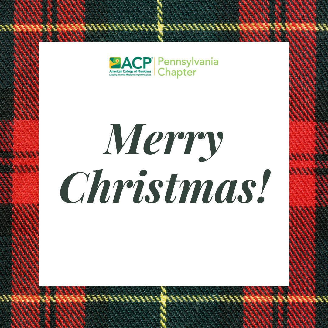 PAChapterACP's tweet image. Merry Christmas from the PA-ACP! 🎁 We appreciate everyone working this holiday. Your dedication makes a difference.