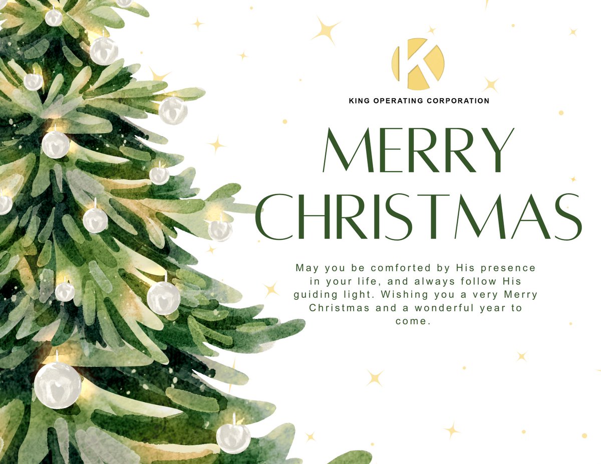 Wishing you a Merry Christmas filled with joy, peace, and time with those who matter most. Thank you for being part of our journey this year. 

#MerryChristmas #HolidaySeason #Grateful #YearEnd #EnergyInvesting