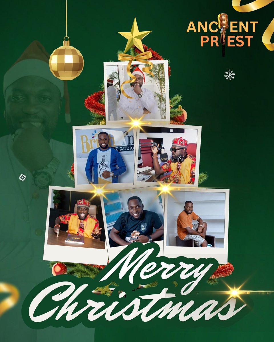 SEASON GREETINGS 

I want to take out time to celebrate with you and your family. May the goodies of this festive season locate you and your family. May bountiful riches, sound health, long life be your portion and that of your family. 
MERRY CHRISTMAS TO YOU!!🌲

-ANCIENTPRIEST!
