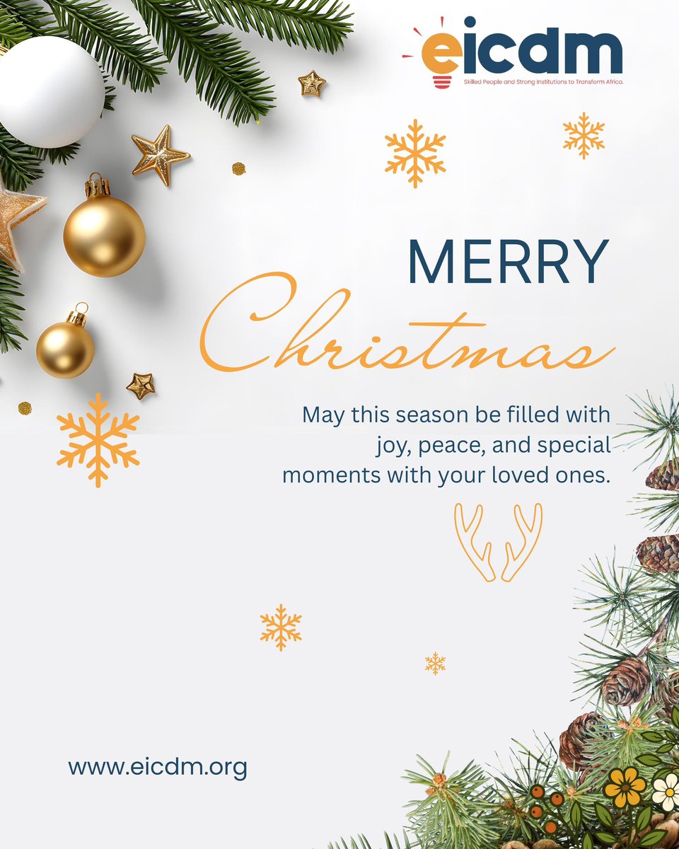 eicdm_africa's tweet photo. As the year comes to a close, we extend our sincere gratitude to our valued clients for your continued support and confidence in Eolas Institute.
🎄 Merry Christmas and best wishes for a successful New Year ahead! https://t.co/KpanBRSWOL