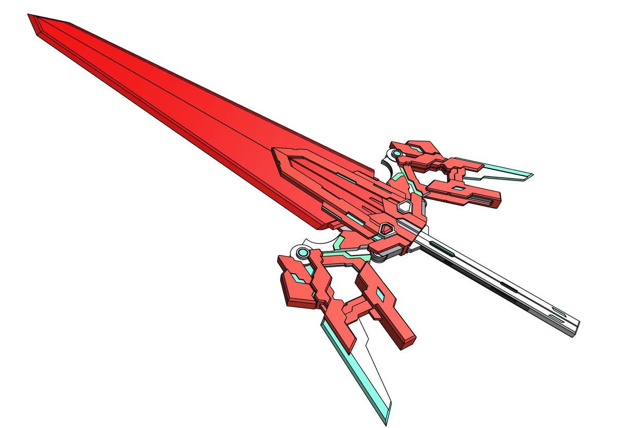 個人依頼で製造させて頂いたよその子ウェポン。
二振りの双剣で合体して大剣になったり、モードチェンジで赤くなるとのオーダーで楽しく作らせて頂きました! 