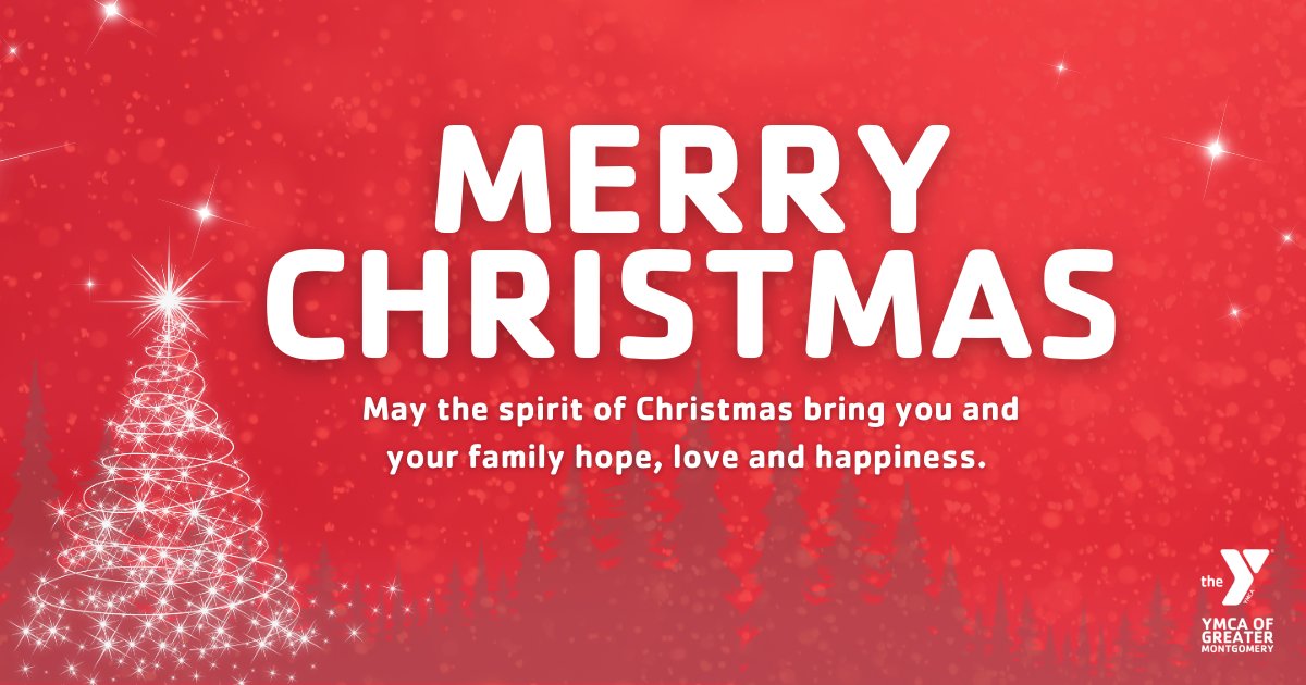 Merry Christmas from the Y! This season reminds us of the power of community, compassion, and hope. May your holidays be filled with peace, joy, and meaningful moments with those you love. 🎄✨

#MerryChristmas # YMCAofGreaterMontgomery #ForABetterUs #YForAll