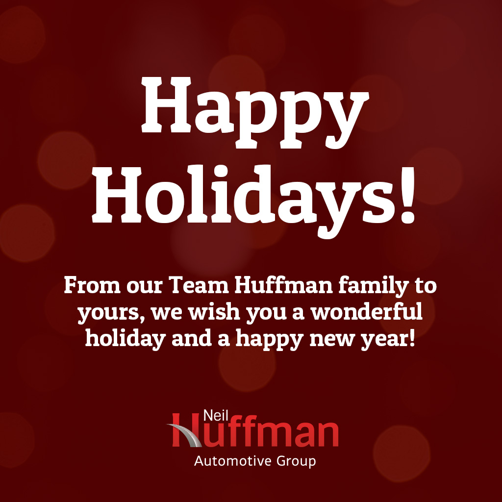 HuffmanChevyGMC's tweet photo. From our family to yours, we wish you a day of joy, peace, and safe travels. Happy Holidays from Neil Huffman Chevy GMC! 🎁 https://t.co/68VA4OuZQR
