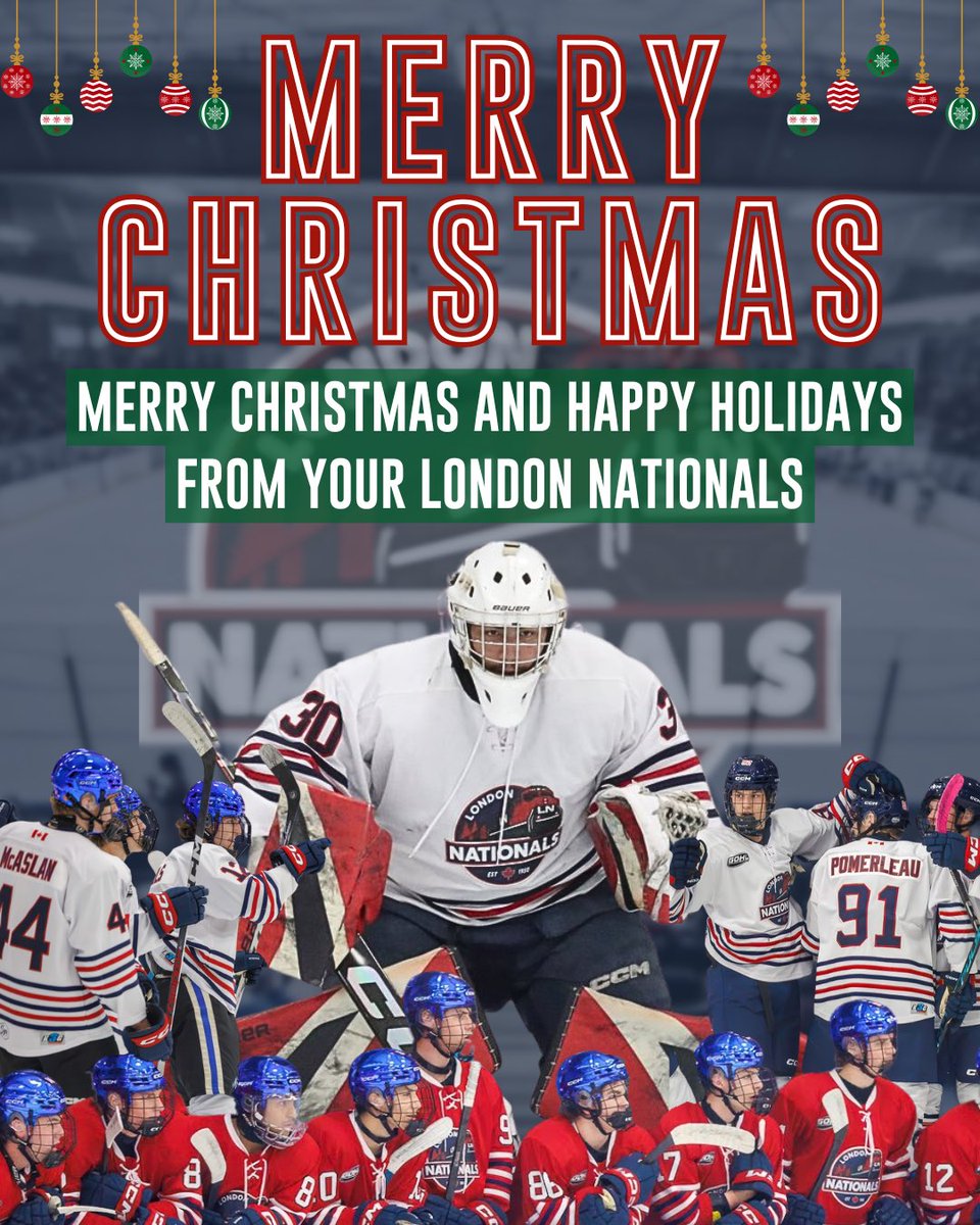 🎄MERRY CHRISTMAS 🎄

From the London Nationals family we wish you all a Merry Christmas and Happy Holidays ☃️🎁

#MerryChristmas #londonnationals #GOHL