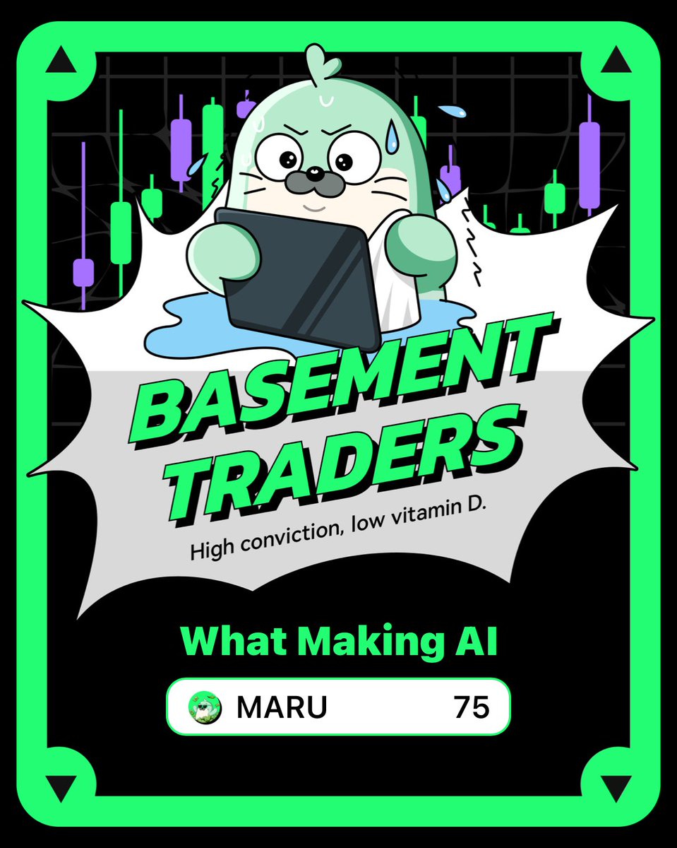 WM2397916174402's tweet photo. High conviction, low vitamin D.
@edgeX_exchange
Get my MARU CARD: https://t.co/T5INEhaLH0 https://t.co/SB1MKJE0zb