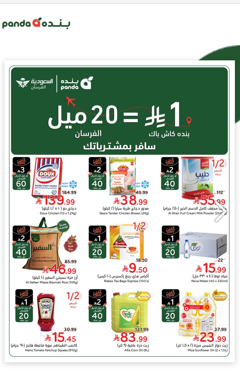 loolyqs's tweet photo. سافر مع #بنده و#الفرسان، الكاش باك يتحوّل لأميال ✈️
مشترياتك تقرّبك من رحلتك القادمة!
لاتفوت عروضنا الأسبوعية

تسري هذه العروض من الخميس 25 ديسمبر حتى الثلاثاء 30 ديسمبر أو حتى نفاد الكمية.
Panda Retail Company - شركة بنده للتجزئة https://t.co/L0B7iZEcRu