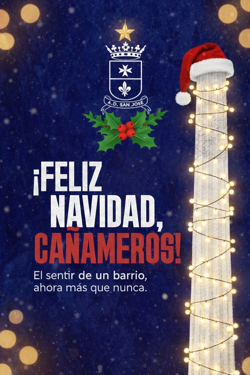 🎄 La agrupación Deportiva San José os desea una feliz navidad y próspero Año Nuevo. Por un 2026 lleno de alegrías y éxitos.

¡FELIZ NAVIDAD CAÑAMEROS!

#elsentirdeunbarrio41300