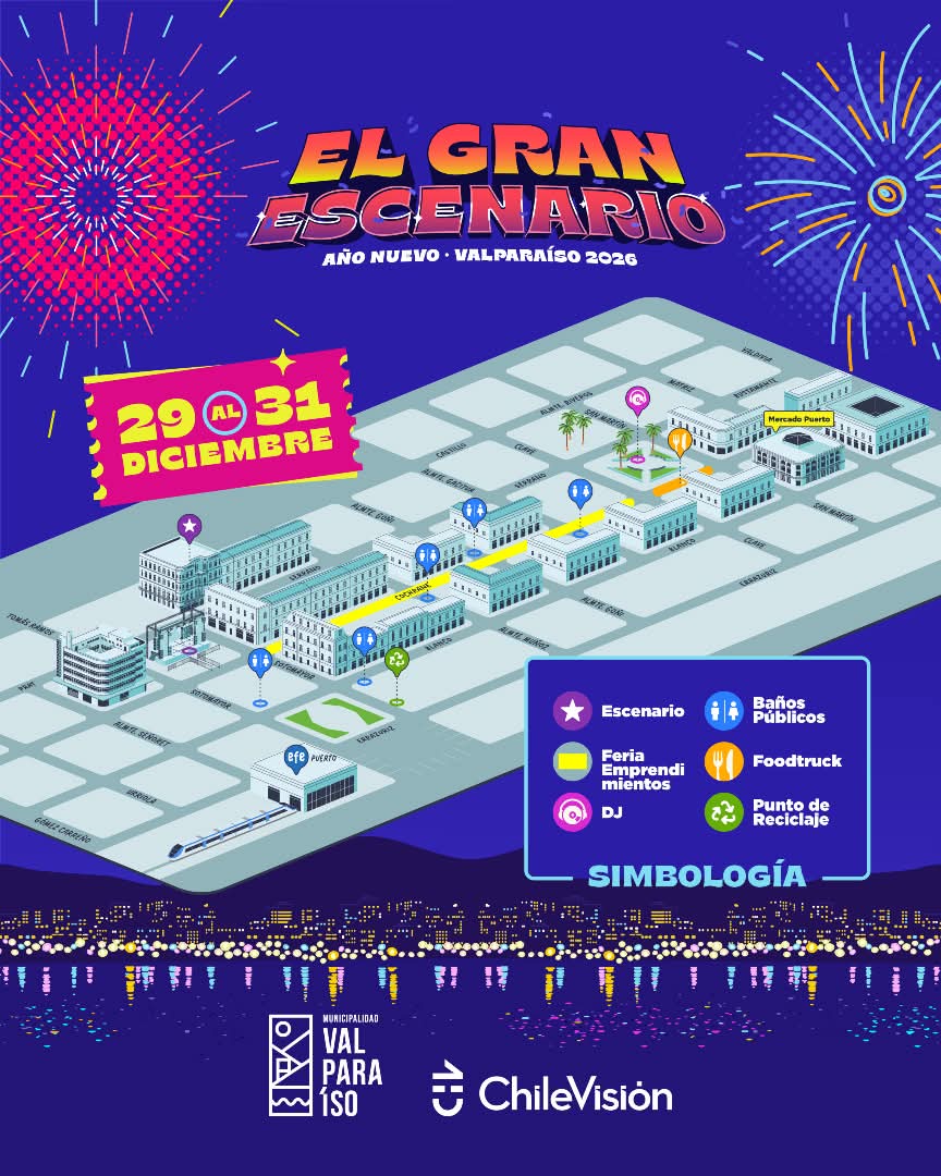 #Valparaíso, Artistas Confirmados para los días de actividad en la ciudad Puerto del "El Gran Escenario"

Mas Información Abajo ⬇️:

facebook.com/share/p/1BpMXf….