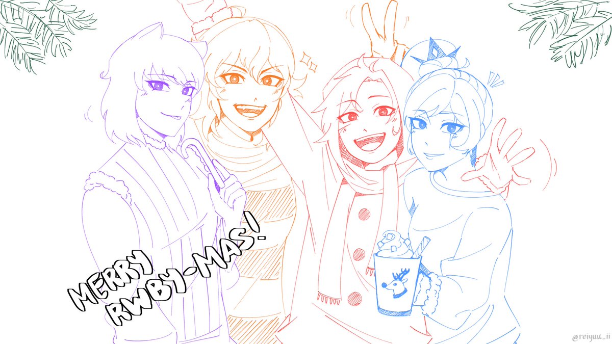 reiyuu_ii's tweet photo. Merry Christmas 🎁🎄💫
#RWBY https://t.co/NU7hZRi6aN
