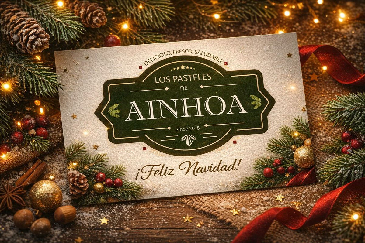 Gracias por permitirnos llegar a sus mesas y ser parte de sus momentos en familia, en esta Nochebuena, en Navidad y durante todo el año.
Cada Pastel de Ainhoa va hecho con amor, tradición y gratitud.
Gracias por confiar en nosotros y hacernos parte de sus celebraciones. 🤍🎄