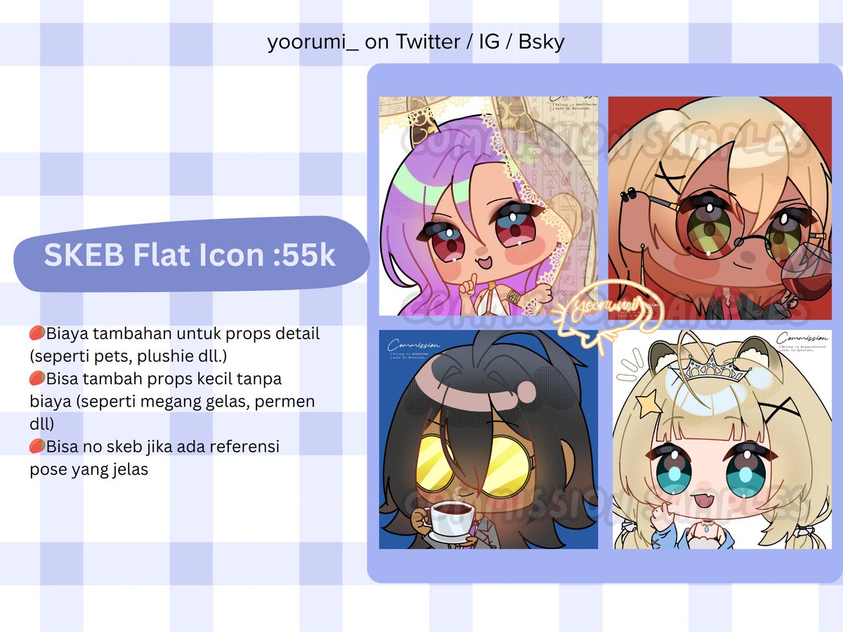 yoorumi_'s tweet image. [RT n like are appreciated!!]
🐈 CHIBI COMMISSION OPEN! 
🐈 Local only

Haloo aku kembali dgn harga yg lebih disesuaikan! bisa dm utk tanya2 terlebih dahulu yaa 😽

🐈 Utk samples n ToS ada di bawah 👇
#yoorucomms #commissionsopen