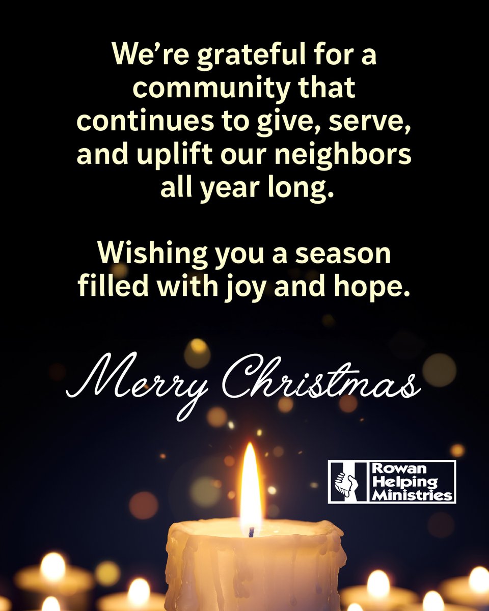 RowanHelpingMin's tweet image. Merry Christmas from Rowan Helping Ministries! 🎄

We’re grateful for a community that continues to give, serve, and uplift our neighbors all year long.

Wishing you a season filled with joy and hope. ❤️