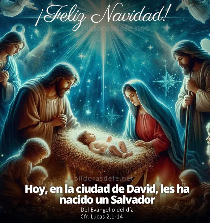 Pildorasdefe's tweet photo. Dios ha elegido el camino de la pequeñez, para acercarse a cada uno de nosotros, darnos el gran regalo de la salvación a través de la humildad y la pobreza del espíritu.

¡Feliz Navidad!

Feliz Natividad de Nuestro Señor Jesucristo. https://t.co/eFjx7cUzSe