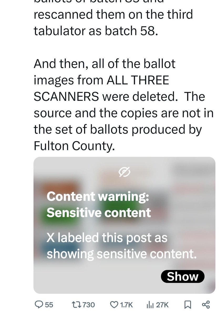 mad_liberals's tweet image. Hey @Support - why do you let your little communist brown shirt thugs mark election integrity posts as sensitive information?  Fire whom ever did this absolutely immediate.  This is the third time they did it this week.