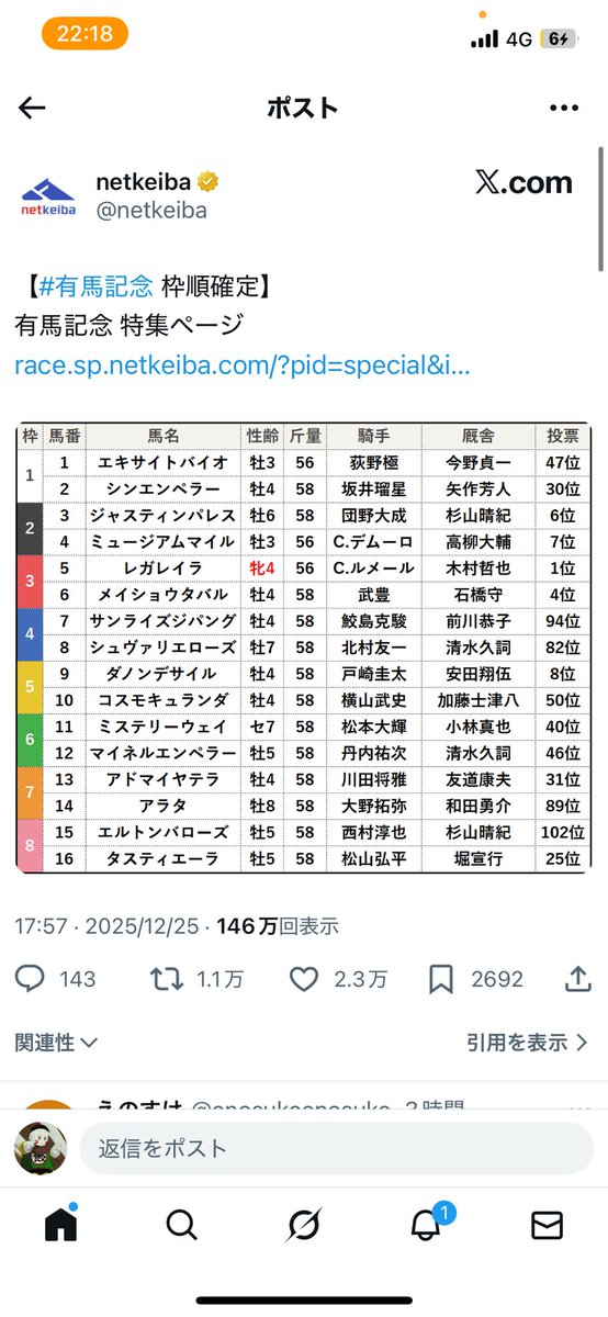 teigakumannn's tweet photo. @_r9ox 
なんか14番ヘボそうじゃね？ https://t.co/SQZxBlJTtQ