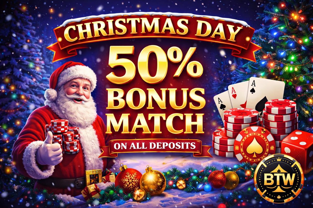 ‼️CHRISTMAS BONUS‼️

Get 50% BONUS MATCH on DEPOSITS

Deposit $200 get $100 bonus🤑
Deposit $1000 get $500 bonus🤑
Deposit $2000 get $1000 bonus🤑

It’s CHRISTMAS, and we have a STACKED day of sports😎Enjoy the day and increase that bankroll