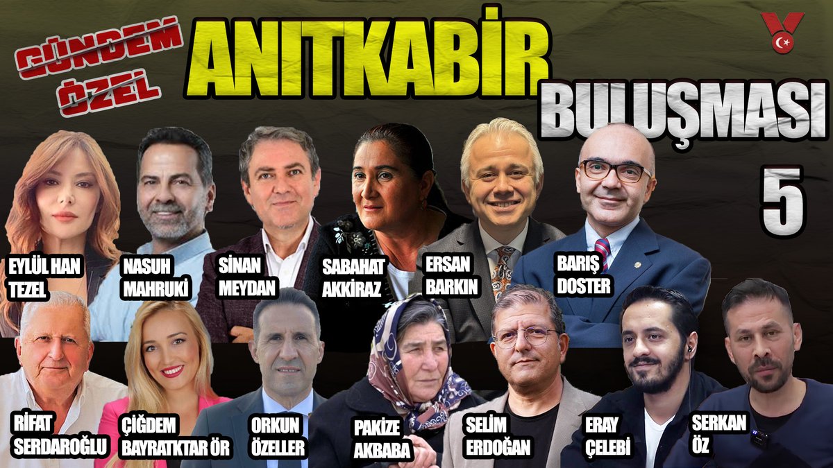 Hainsiz Türkiye için Anıtkabir Buluşması - 5 | Serkan Öz - Eray Çelebi | Gündem Özel

İzlemek için:
youtube.com/live/lWiZLWntC…

<a href="/OrkunOzeller/">Orkun Özeller</a> <a href="/BayraktarOr/">Çiğdem Bayraktar Ör, Dr.</a> <a href="/rifatserdaroglu/">Rifat Serdaroğlu</a> <a href="/Pakize_Akbaba/">Pakize Akbaba</a> <a href="/HarpCografyasi/">DR. SELİM ERDOĞAN</a> <a href="/EylulHanTv/">Eylül Han Tezel</a> <a href="/nasuhmahruki/">Nasuh Mahruki</a> <a href="/SMEYDAN/">Sinan Meydan</a> <a href="/sabahatakkiraz/">Sabahat Akkiraz</a> <a href="/ersanbarkinn/">Ersan Barkın</a> <a href="/CVPSerkanOz/">Serkan Öz</a>
