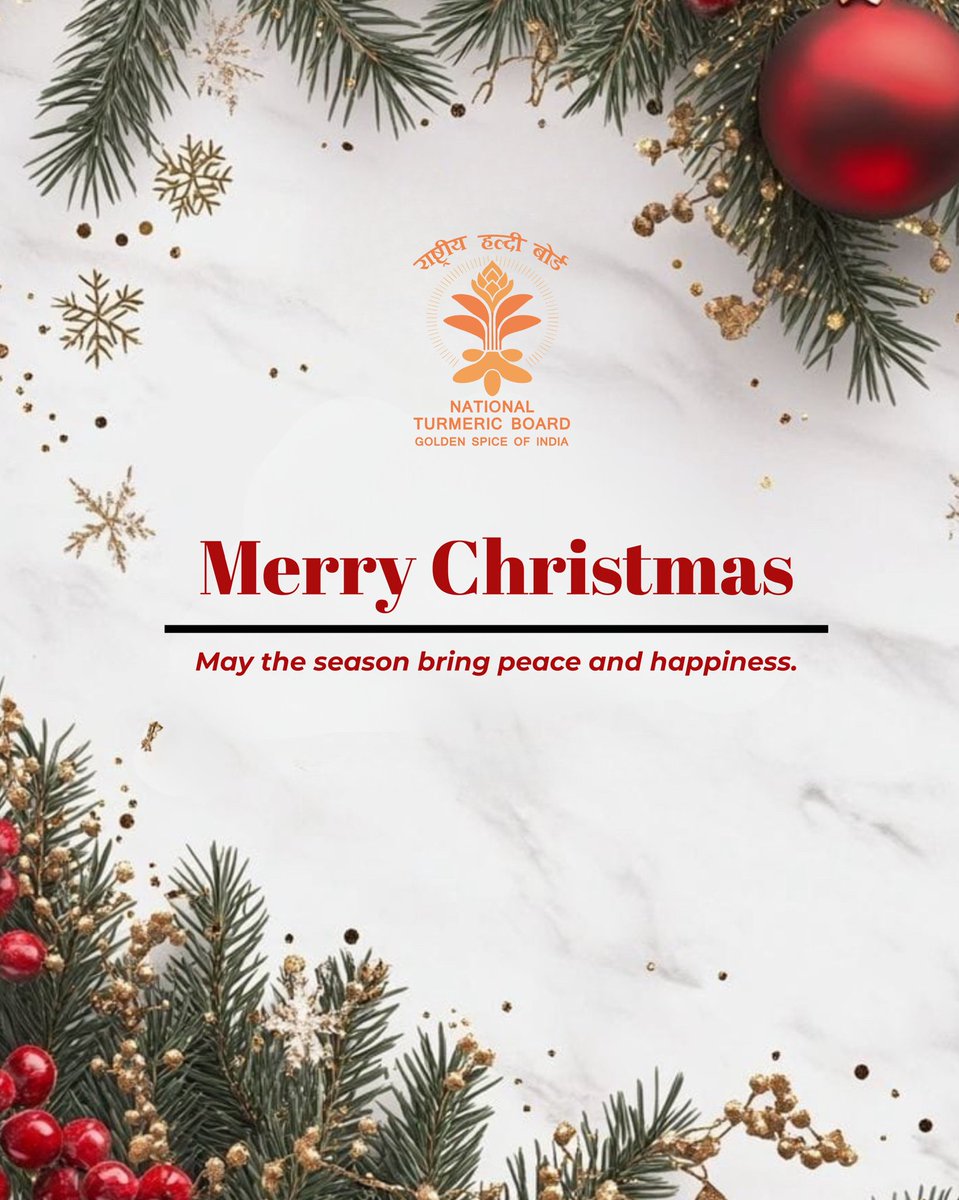 Wishing everyone a joyful Christmas filled with peace, hope, and togetherness. May this festive season bring prosperity to our farmers and happiness to all. 
Merry Christmas!