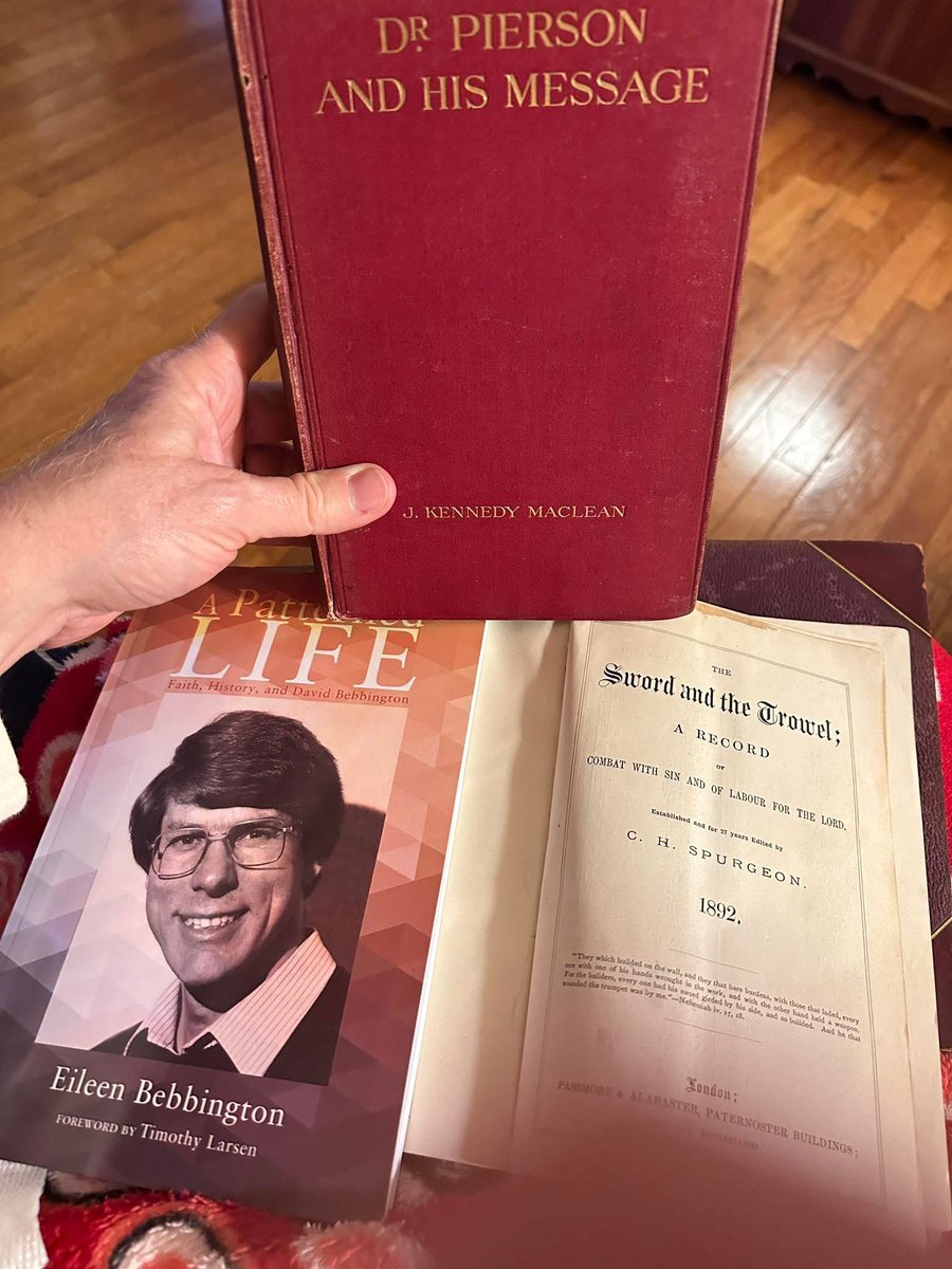 What I am reading.

1. A Patterned Life: Faith, History, and David Bebbington by Eileen Bebbington. 

2. Dr. Pierson and His Message by J. Kennedy Maclean.

3. The 1892 Sword and Trowel (edited by CHS), a re-read.