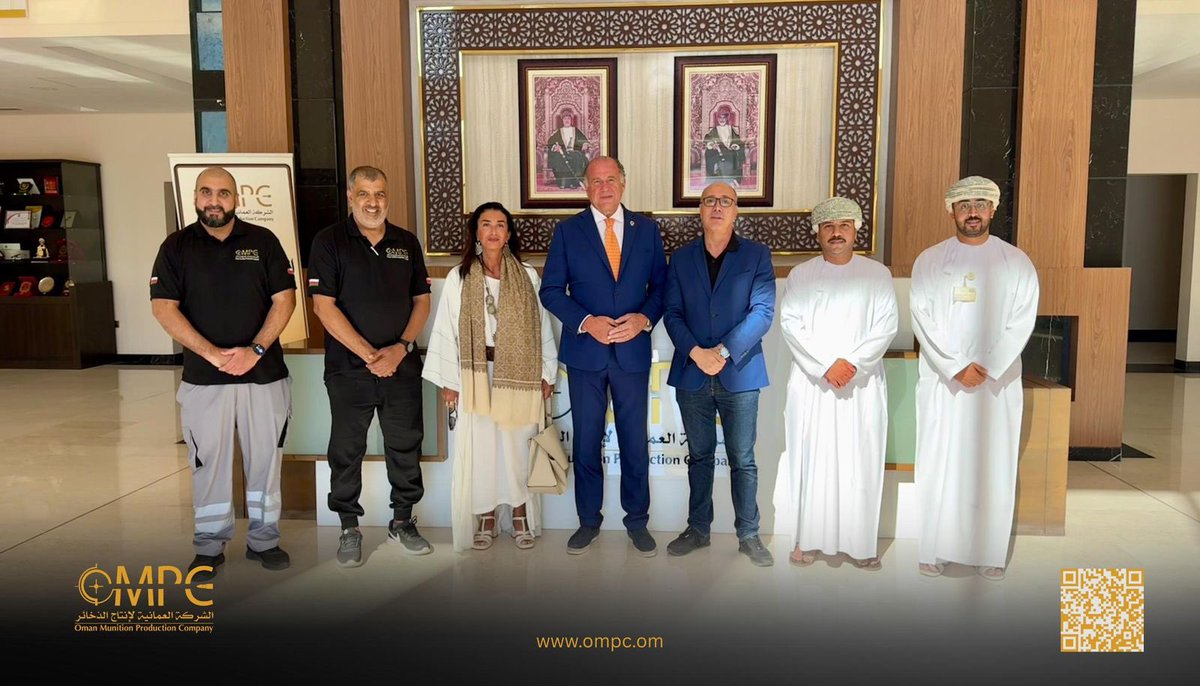 ompc_oman's tweet photo. بتاريخ 25 ديسمبر 2025 قام رئيس الاتحاد الدولي للرماية بزيارة الشركة العمانية لإنتاج الذخائر 
On the 25 of DEC 2025 the ISSF president visited Oman munition production company https://t.co/CEiEQroVSB