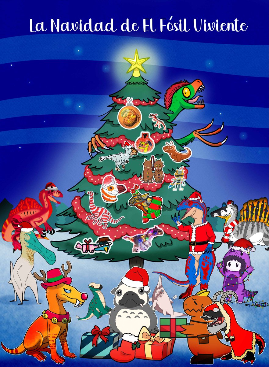 elfosilviviente's tweet image. El Fósil Viviente les desea una feliz Navidad y próspero año nuevo! Les de jamos este collage navideño que armamos junto a nuestra comunidad en Discord!
#paleoart #恐竜