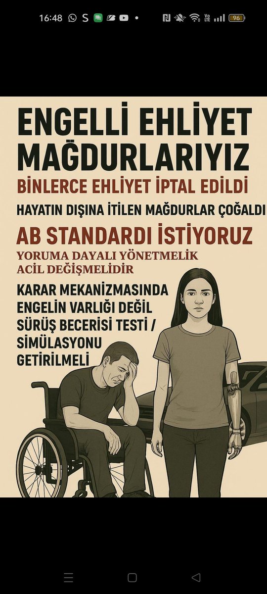 Bu mağduriyetimize artık son verin araçlarımızı kullanamıyoruz günlük ihtayaclarimiz var  işimize giderken zorlanıyoruz hayattan koparıldık sistem acilen değişmeli ehliyetlerimizi istiyoruz!!!!