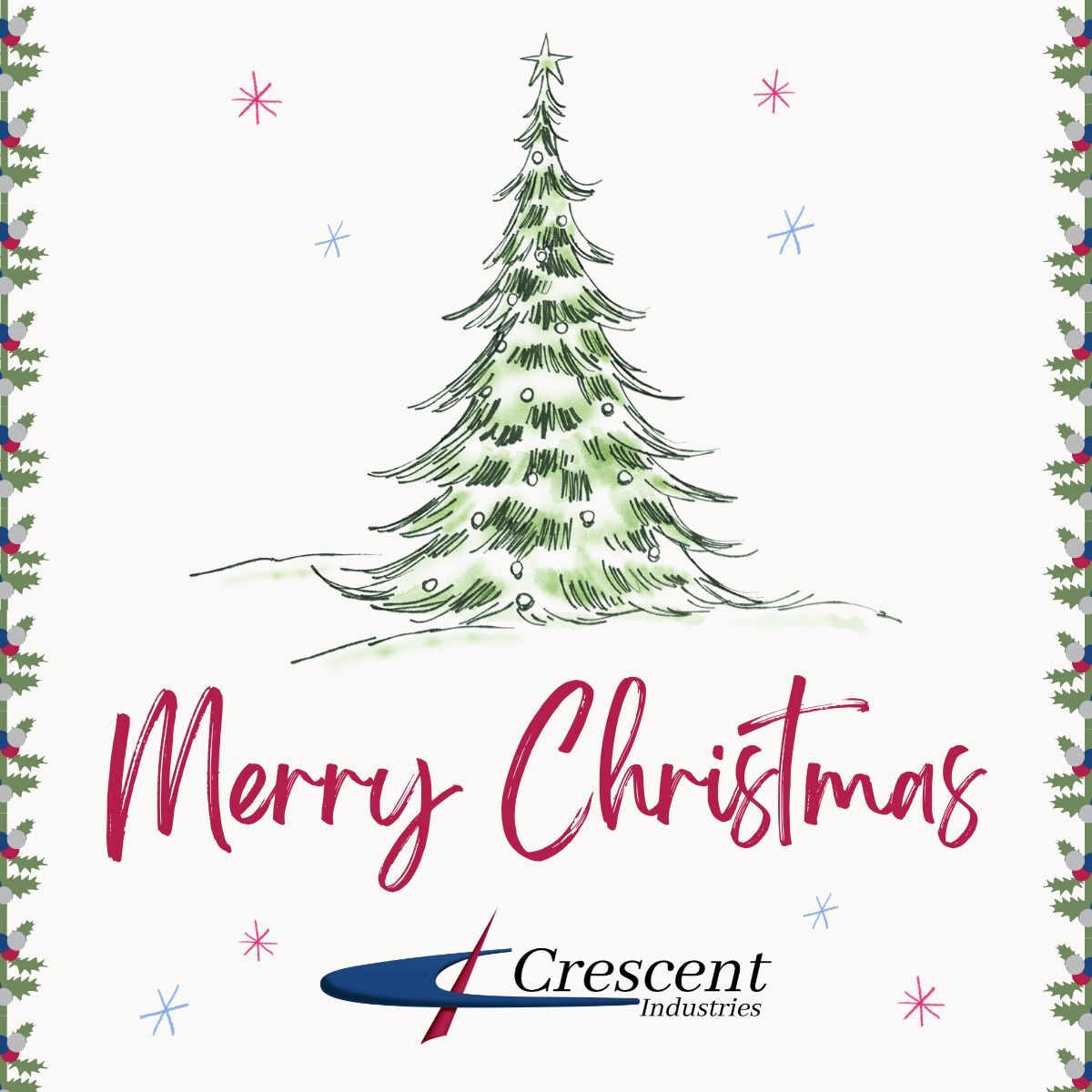 CrescentInd's tweet image. Merry Christmas from all of us at Crescent Industries! 🎄❄️

May your holiday season be filled with joy, warmth, and meaningful moments with those who matter most.  Wishing you a happy, healthy New Year ahead!

#crescentind #injectionmolding