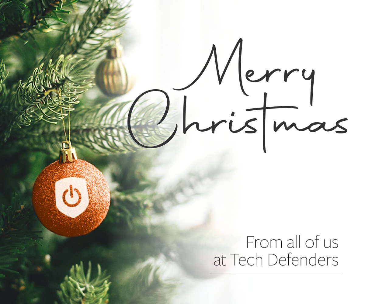 Tech_Defenders_'s tweet photo. Wishing you a very Merry Christmas from all of us at Tech Defenders 🎄

We’re thankful for everyone we get to work with and support throughout the year. Hope your day is filled with good food, time with family, and a break from emails and devices for at least a few hours. https://t.co/kHi9AGOXzF