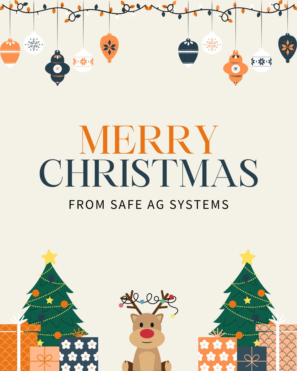 SAS_Canada's tweet photo. 🎄 Merry Christmas from all of us at Safe Ag Systems! 🎁

We hope your day is filled with joy, good food, and time with the people who matter most. 👪🧡 https://t.co/CybiyYcihc