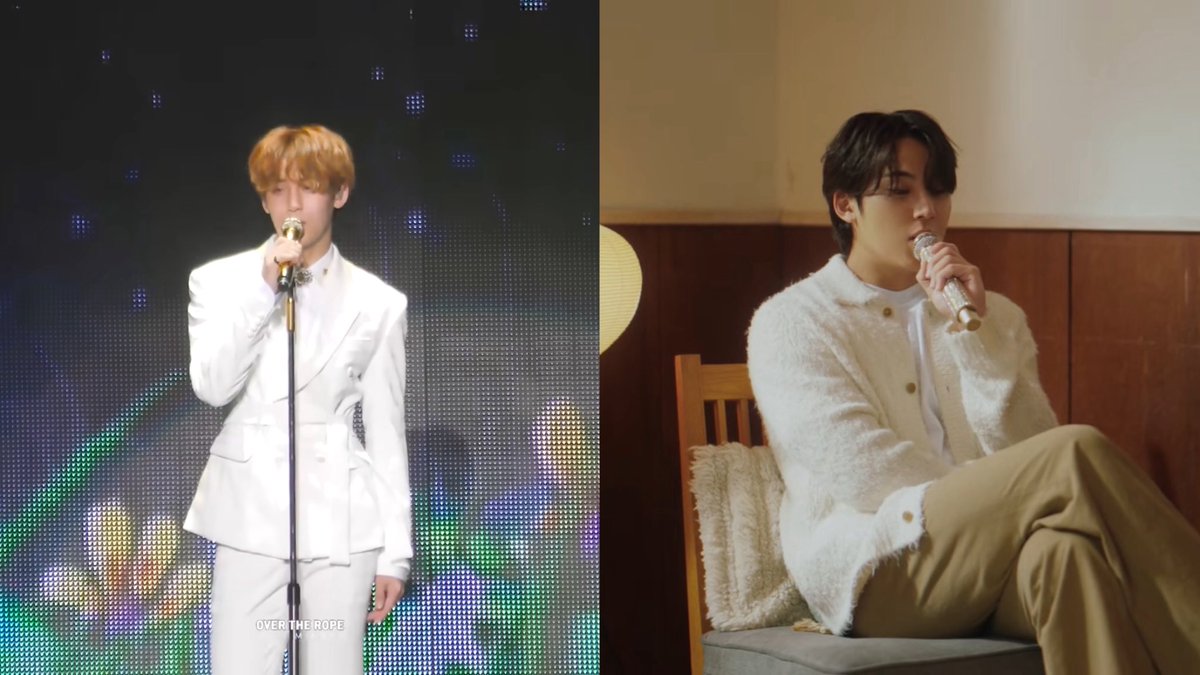 diorjww's tweet photo. woozi performed what kind of future during seventeen’s ideal cut tour in 2018, and it was later officially released in 2024.

mingyu performed like the beginning during the ideal cut tour in 2018, and we received a live clip of it in the year 2025. https://t.co/CHeU1NMRNn