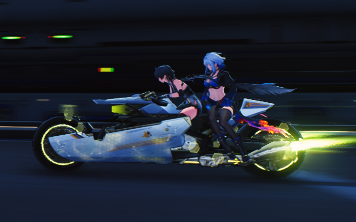 Yjuniper's tweet image. ガルブレーナまさかの横乗り！バイクでこれは相当危ない！くっついてくれないのかい！