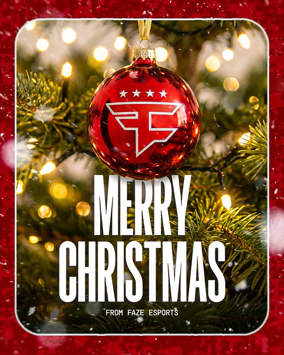 FaZeEsports's tweet photo. From our family to yours, Merry Christmas ❤️🎄 https://t.co/9dEApnvin8
