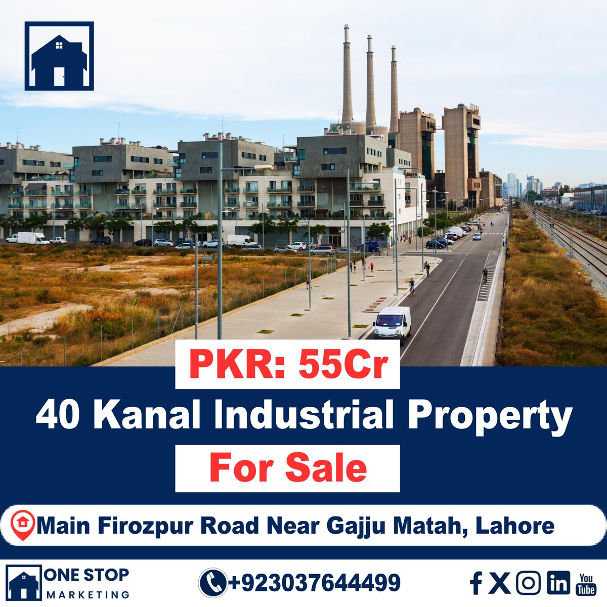 onestopm4499's tweet photo. *40 Kanal Industrial Property for Sale*
Main Firozpur Road Near Gajju Matah, Lahore
*#Demand: 55Cr*
📞 Call/WhatsApp: +923037644499
#40Kanal #IndustrialPropertyForSale #IndustrialLand #IndustrialPlot #WarehouseForSale #FactoryLand #CommercialLand #InvestmentProperty https://t.co/8cl1tjGgwE