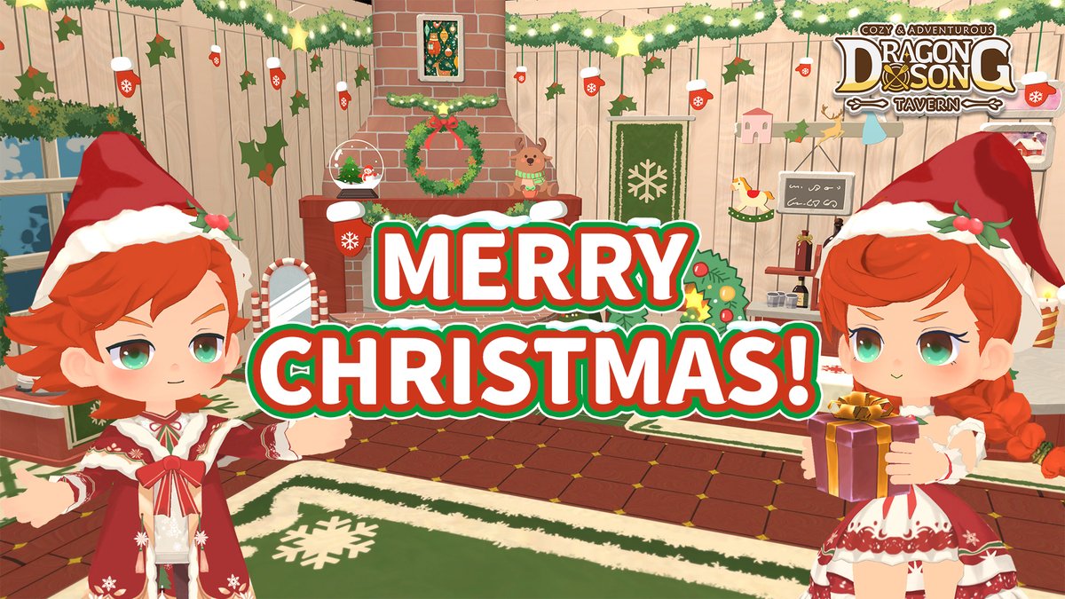 🎄Adventurers, Merry Christmas!🎄

✨It's Christmas again. How time flies! 

🎁Dragon Song Tavern: Cozy &amp; Adventurous is now available at its lowest price ever during the Winter Sale! 

🥳Come join us and spend this cozy Christmas night together!

#DragonSongTavern #Christmas