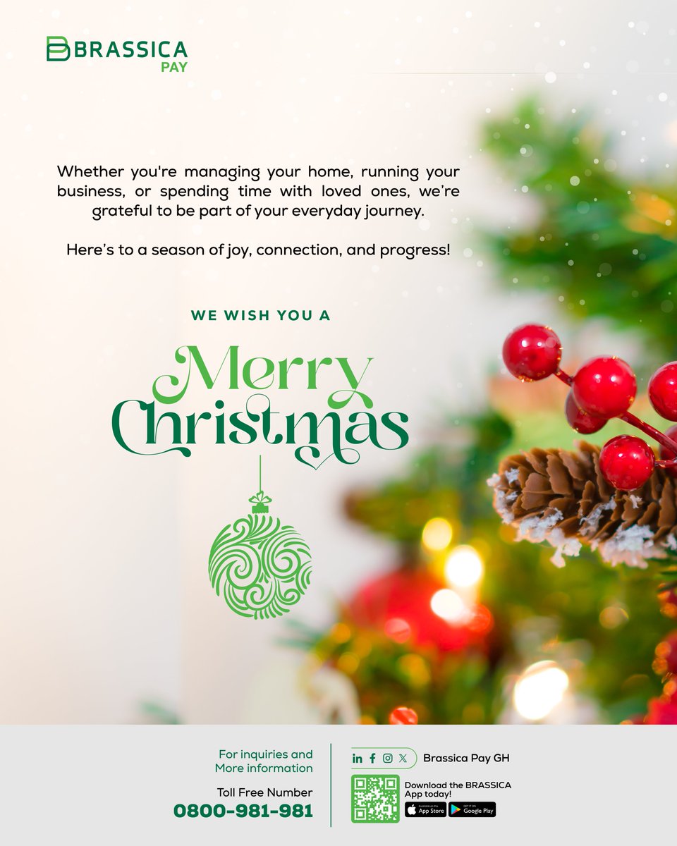 From the Brassica Family, we say Merry Christmas!

#PayWithBrassica #BrassicaPay #christmas2025