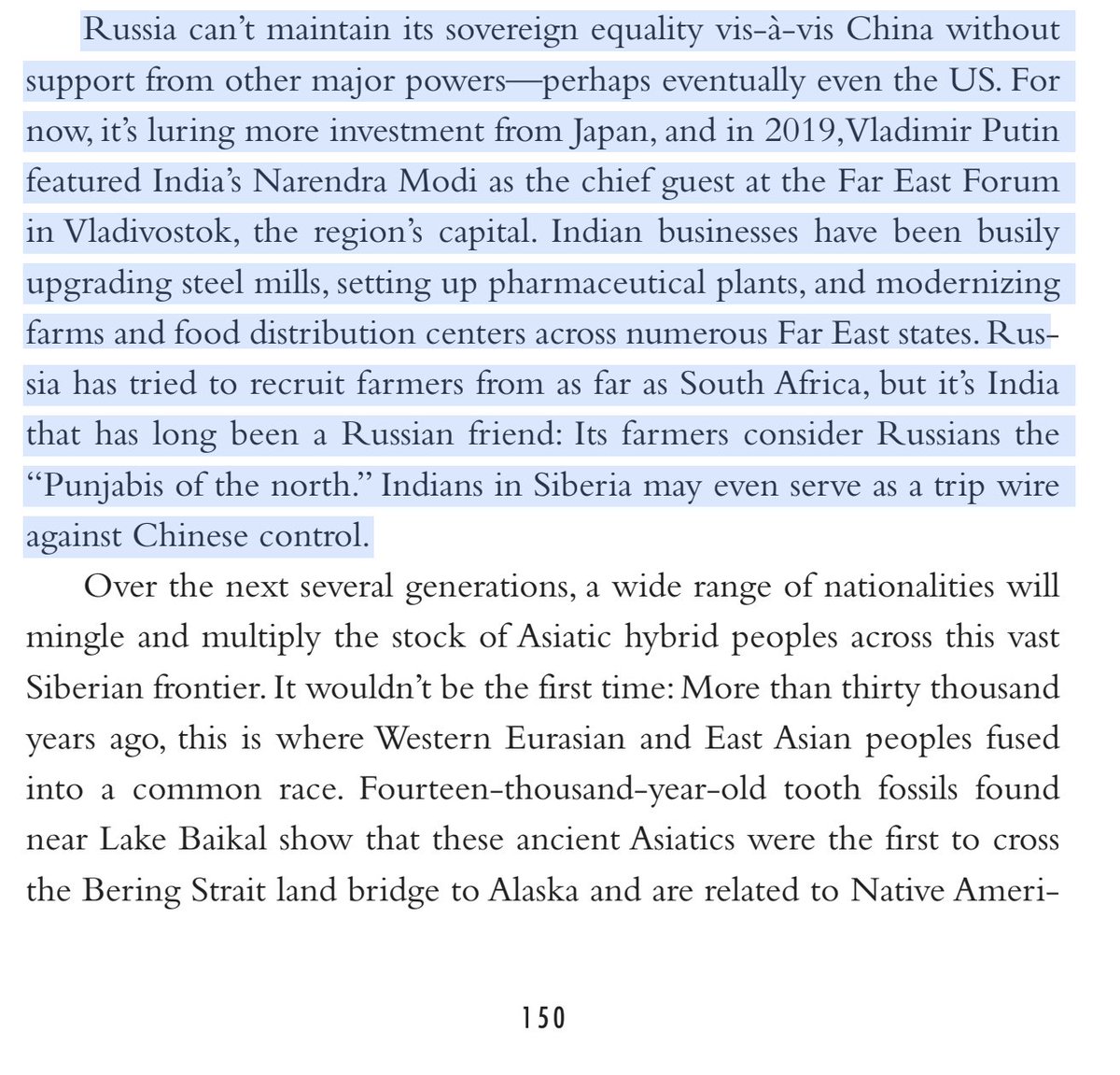 paragkhanna's tweet photo. A couple of pages from #MoveTheBook about Indian migration to Russia. I speculate at the end about Russia is gradually blending with yellow and brown demographics... https://t.co/xibxtCdFrp