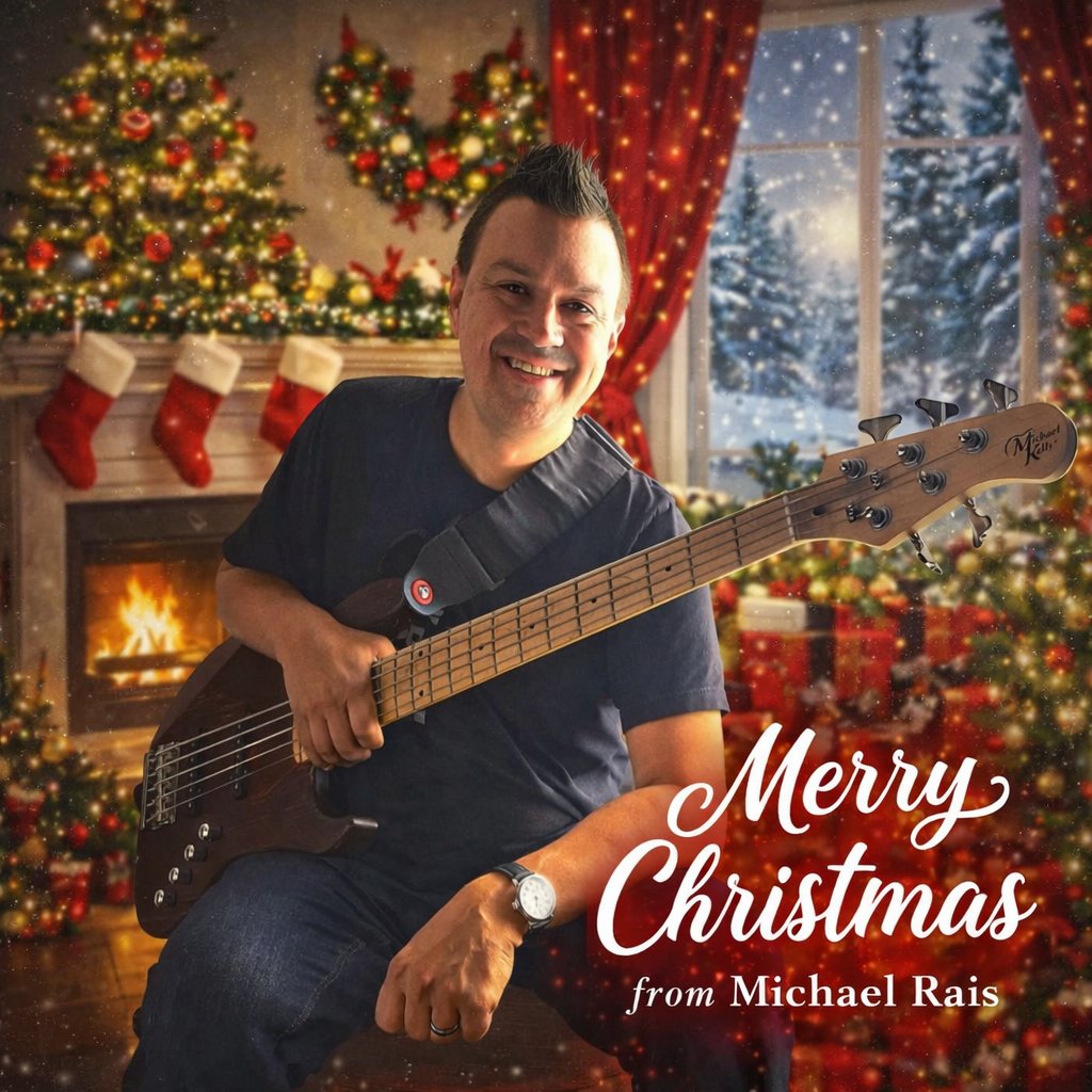 Merry Christmas from Michael Rais 🎄  
Grateful for music, family, students, and the community around me.
Wishing everyone a joyful and healthy holiday season.

@GHSStrings @InnovationStr <a href="/MichaelKellyGtr/">Michael Kelly Gtrs.</a>
#MerryChristmas #BassPlayer #LowEnd #ProMusician #GHSStrings
