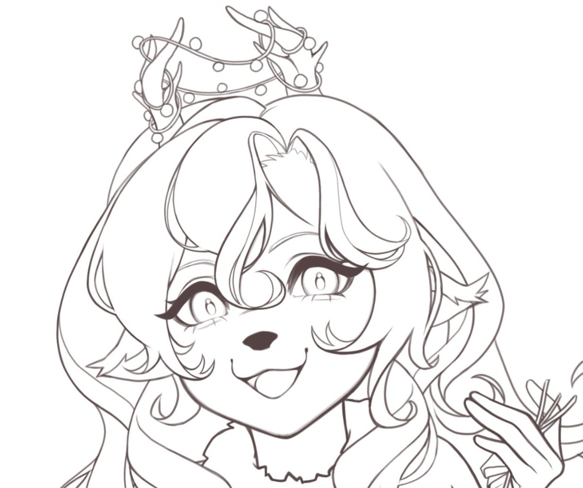 WIP
Experimenting with thin lineart. I prefer to work with thick lineart or without it more.

Happy Holidays everyone!💕

 #furry #Christmas #HolidaySeason