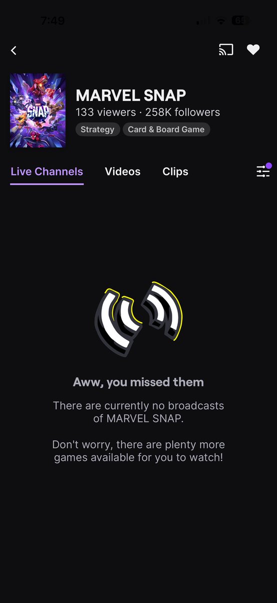 LavaChip's tweet image. Current state of marvel snap.