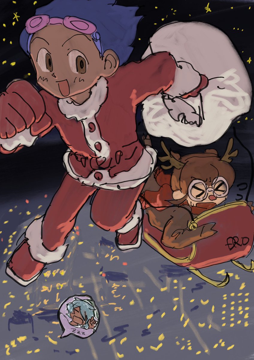 クリスマス落書きたのしい