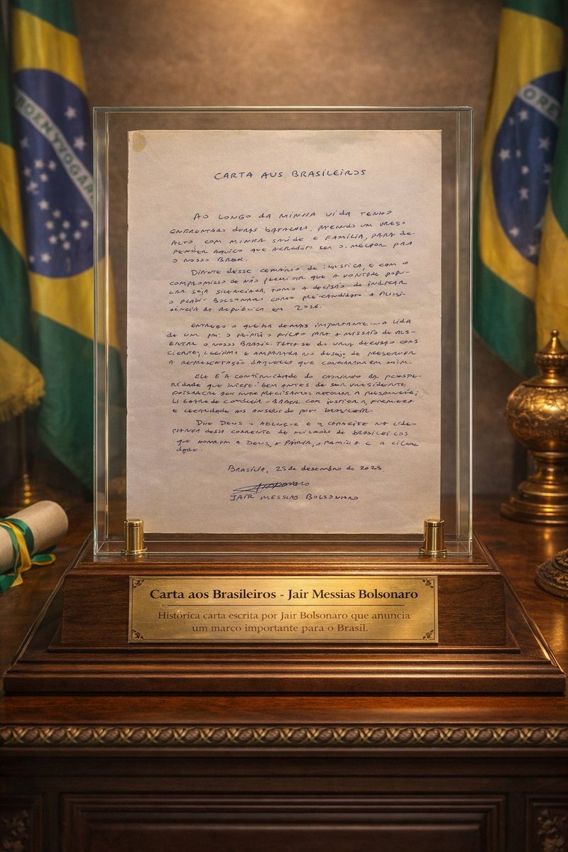 MafinhaBarba's tweet image. Carta aos brasileiros

Ao longo da minha vida, tenho enfrentado duras batalhas, sempre acreditando em minha missão e em família, para a produção daqueles que acreditam ser o melhor para o nosso Brasil.

Diante desse cenário de injustiça e com o compromisso de não ferir a vontade…
