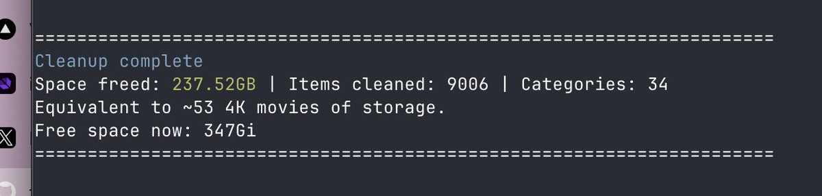holy cow

do yourself a favor and run these commands:

`brew install tw93/tap/mole`

`mo clean`

github.com/tw93/Mole