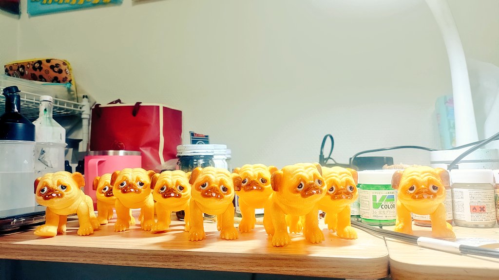 あきぱぐ PUGJYU パグ獣　３体セット あきぱぐ PUGJYU パグ獣 3体セット あきぱぐ PUGJYU パグ獣 3体セット