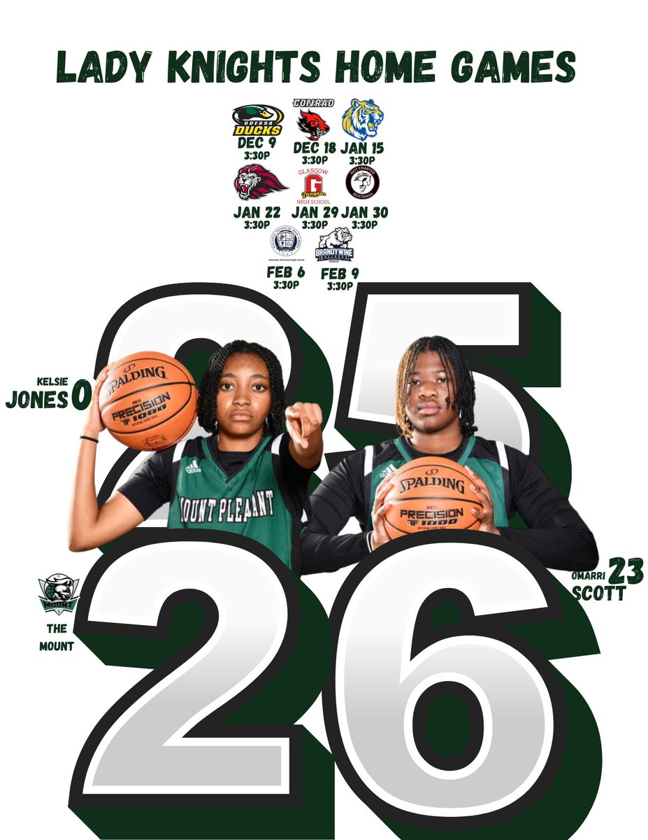 MTP_LadyKnights's tweet photo. You’re Lady Knights 2025-26 Basketball Schedule 🏀🔥⚔️ #WeAreMount #TheMount #LadyKnights #BreakthroughSzn #DIAA https://t.co/DFZSoo9ouX