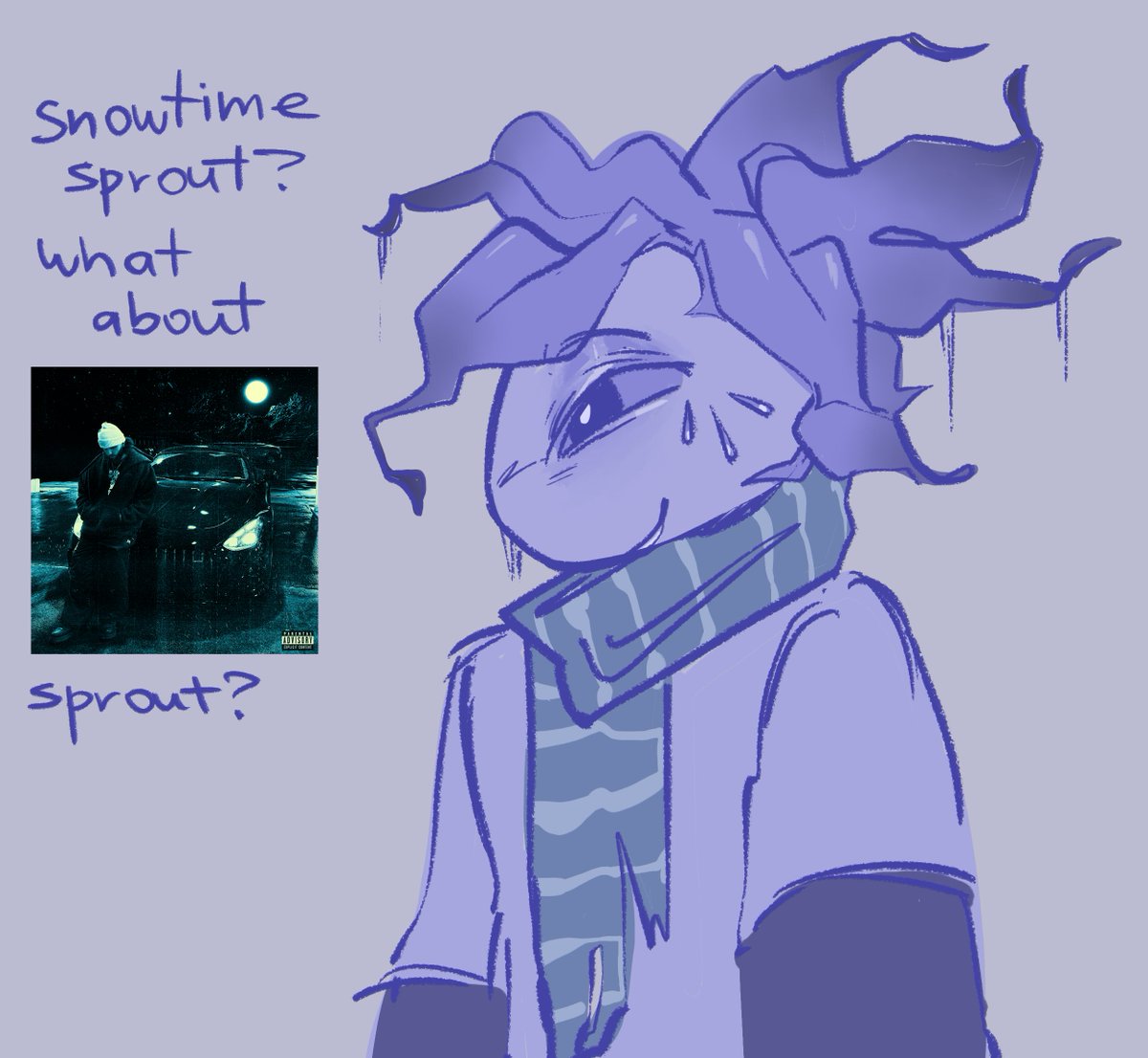 sevichthingz's tweet image. my friend did snowtime sprout design but i decided it's the best time for creepy frostbitten sprout design

#dandysworld #dwsprout