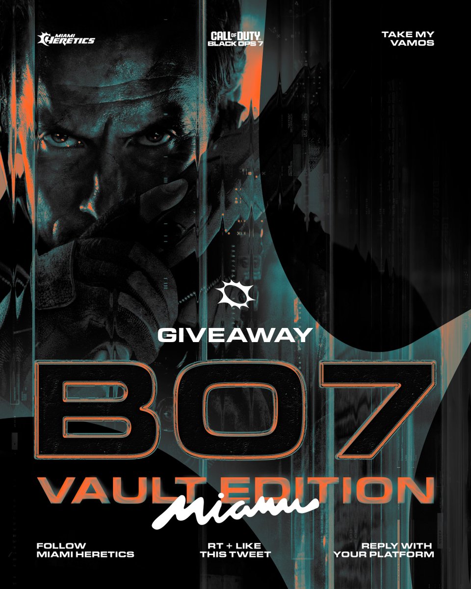MiamiHeretics's tweet image. CHRISTMAS GIVEAWAY 🎄

We're giving away some BO7 Vault Edition copies along with Miami Heretics Team Pack codes.  
🔸 Retweet and like this tweet.
🔸 Follow @MiamiHeretics. 
🔸 Reply with your platform. 

Winners will be chosen in 48hrs. Good luck!