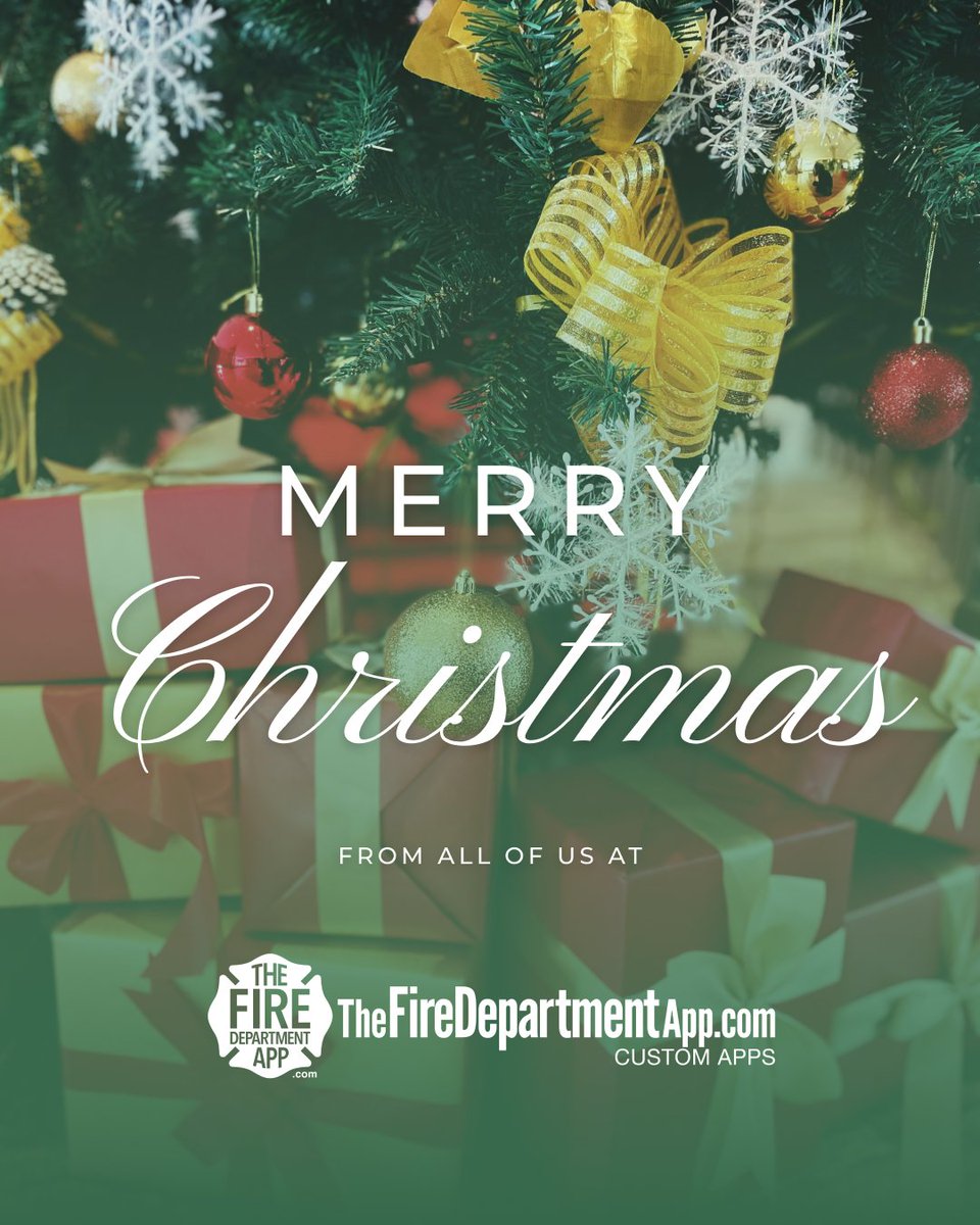 TheFireDeptApp's tweet photo. Wishing everyone a very Merry Christmas! https://t.co/KUnh6R0iza